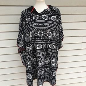 Chaps poncho hoodie fleece XXL